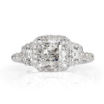 1.5 Carat Cushion Diamond Ring | Brilliant White | 14K White Gold | Classic Charm