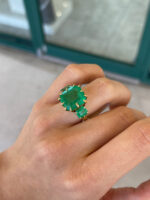 13.73 Carat Emerald Diamond Ring | 18K White Gold - Image 2