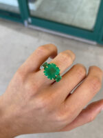 13.73 Carat Emerald Diamond Ring | 18K White Gold - Image 4