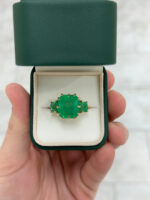 13.73 Carat Emerald Diamond Ring | 18K White Gold - Image 6
