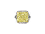 13 Carat Cushion Statement | Fancy Yellow | 14K White Gold | Sunlit Royal Radiance