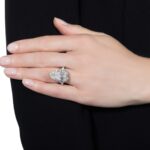 13 Carat Pear Statement | Brilliant White / G color | VS | 14K White Gold