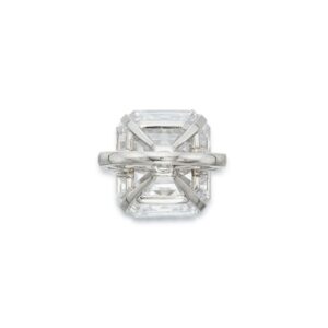 13 Carat Assher Cut Statement | Brilliant White / D color | FL/IF | 14K White Gold