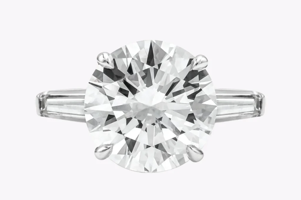4.16 Carat Round Brilliant Diamond Ring | Brilliant White | 18K Gold | Modern Nobility
