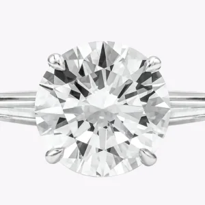 4.16 Carat Round Brilliant Diamond Ring | Brilliant White | 18K Gold | Modern Nobility