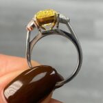 4.02 Carat Radiant Diamond Ring | Fancy Yellow | FL/IF | 14K White Gold - Image 4