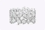 6.9 Carat Mixed-Cut Diamond Cluster Statement | 14K White Gold | Radiant Elegance