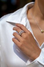 6.9 Carat Round Brilliant Statement | Brilliant White | 14K White Gold | Radiant Elegance