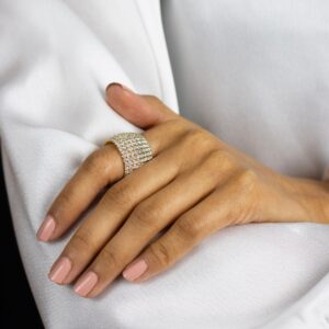 8.11 Carat Round Brilliant Statement | Brilliant White | 14K Yellow Gold