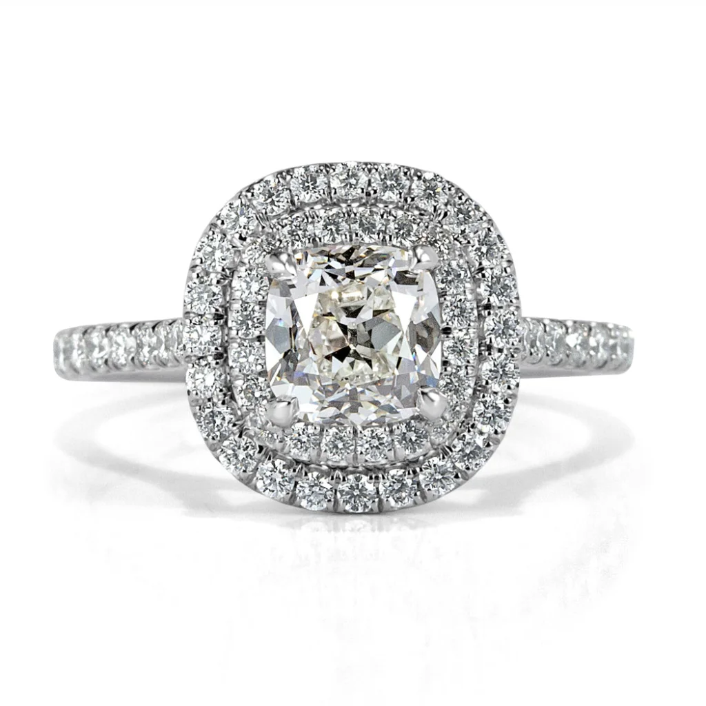 1.5 Carat Cushion Diamond Ring | Brilliant White | 14K White Gold | Classic Charm