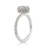 1.5 Carat Cushion Diamond Ring | Brilliant White | 14K White Gold | Graceful Brilliance - Image 3