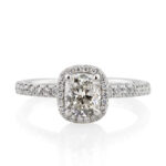 1.5 Carat Cushion Diamond Ring | Brilliant White | 14K White Gold | Graceful Brilliance