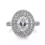 1 Carat Oval Diamond Ring | Brilliant White | 14K White Gold | Classic Charm