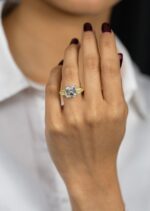 5.05 Carat Asscher Diamond Ring | Fancy Yellow | 14K Yellow Gold - Image 2