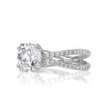 1.5 Carat Round Brilliant Diamond Ring | Brilliant White | 14K White Gold - Image 2