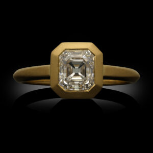 1.51 Carat Asscher Statement | Brilliant White | 14K Yellow Gold | Refined Light