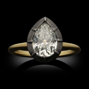 1.61 Carat Pear Statement | Brilliant White | 14K White Gold | Pure Sophistication