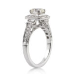 1.8 Carat Cushion Diamond Ring | Brilliant White | 14K White Gold | Graceful Brilliance - Image 3