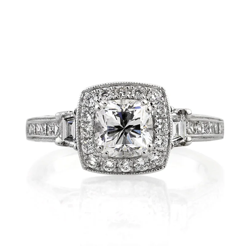 1.8 Carat Cushion Diamond Ring | Brilliant White | 14K White Gold | Graceful Brilliance