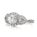 1.9 Carat Round Brilliant Diamond Ring | Brilliant White | 14K White Gold | Elegant Sparkle - Image 2