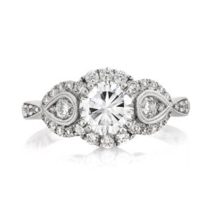1.9 Carat Round Brilliant Diamond Ring | Brilliant White | 14K White Gold | Elegant Sparkle