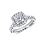 2 Carat Princess Halo Diamond Ring | Brilliant White | 18K White Gold | Quiet Power - Image 2