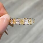 Radiant Eternity Band | Fancy Yellow | 14K White Gold | A Crown-Worthy Fancy Rarity - Image 2