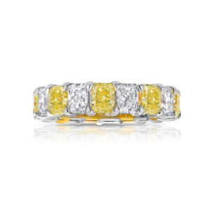 Radiant Eternity Band | Fancy Yellow | 14K White Gold | A Crown-Worthy Fancy Rarity