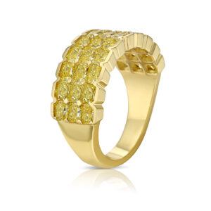 Round Brilliant Eternity Band | Fancy Yellow | 14K White Gold | A Crown-Worthy Fancy Rarity