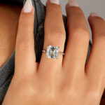 6.01 Carat Asscher Halo Diamond Ring | Brilliant White | 18K Gold | Refined Grandeur - Image 3