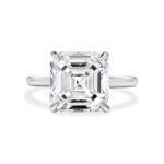 6.01 Carat Asscher Halo Diamond Ring | Brilliant White | 18K Gold | Refined Grandeur - Image 4
