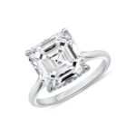 6.01 Carat Asscher Halo Diamond Ring | Brilliant White | 18K Gold | Refined Grandeur - Image 5
