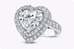 5.01 Carat Heart Shape Halo Diamond Ring | Brilliant White | 18K Gold | Heirloom-Worthy Glow - Image 2