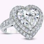 5.01 Carat Heart Shape Halo Diamond Ring | Brilliant White | 18K Gold | Heirloom-Worthy Glow