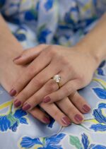 5.48 Carat Round Brilliant Diamond Ring | Fancy Yellow | 14K Yellow Gold