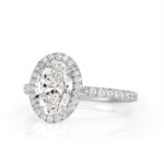1.6 Carat Oval Diamond Ring | Brilliant White | 14K White Gold | Classic Charm - Image 2