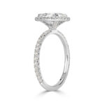 1.6 Carat Oval Diamond Ring | Brilliant White | 14K White Gold | Classic Charm - Image 3