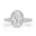 1.6 Carat Oval Diamond Ring | Brilliant White | 14K White Gold | Classic Charm