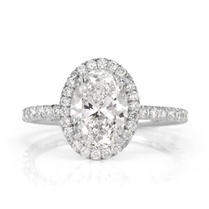 1.6 Carat Oval Diamond Ring | Brilliant White | 14K White Gold | Classic Charm