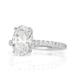 1.91 Carat Oval Diamond Ring | Brilliant White | 14K White Gold | Graceful Brilliance - Image 2