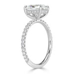 1.91 Carat Oval Diamond Ring | Brilliant White | 14K White Gold | Graceful Brilliance - Image 3