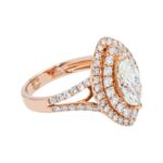 1.52 Carat Marquise Diamond Ring | Brilliant White | 14K Rose Gold | Classic Charm - Image 2
