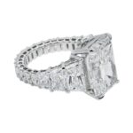 10.03 Carat Radiant Diamond Ring | Brilliant White | 14K White Gold | Iconic Presence - Image 3