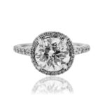 3.26 Carat Round Brilliant Diamond Ring | Brilliant White | 14K White Gold - Image 2