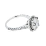 3.26 Carat Round Brilliant Diamond Ring | Brilliant White | 14K White Gold - Image 3