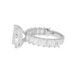 6.64 Carat Radiant Diamond Ring | Brilliant White | 14K White Gold | Timeless Brilliance - Image 4