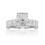 6.64 Carat Radiant Diamond Ring | Brilliant White | 14K White Gold | Timeless Brilliance