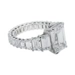 10.26 Carat Emerald Diamond Ring | 14K White Gold | Unparalleled Brilliance - Image 2