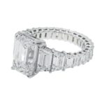 10.26 Carat Emerald Diamond Ring | 14K White Gold | Unparalleled Brilliance - Image 3