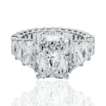 9.96 Carat Radiant Diamond Ring | Brilliant White | 14K White Gold - Image 2